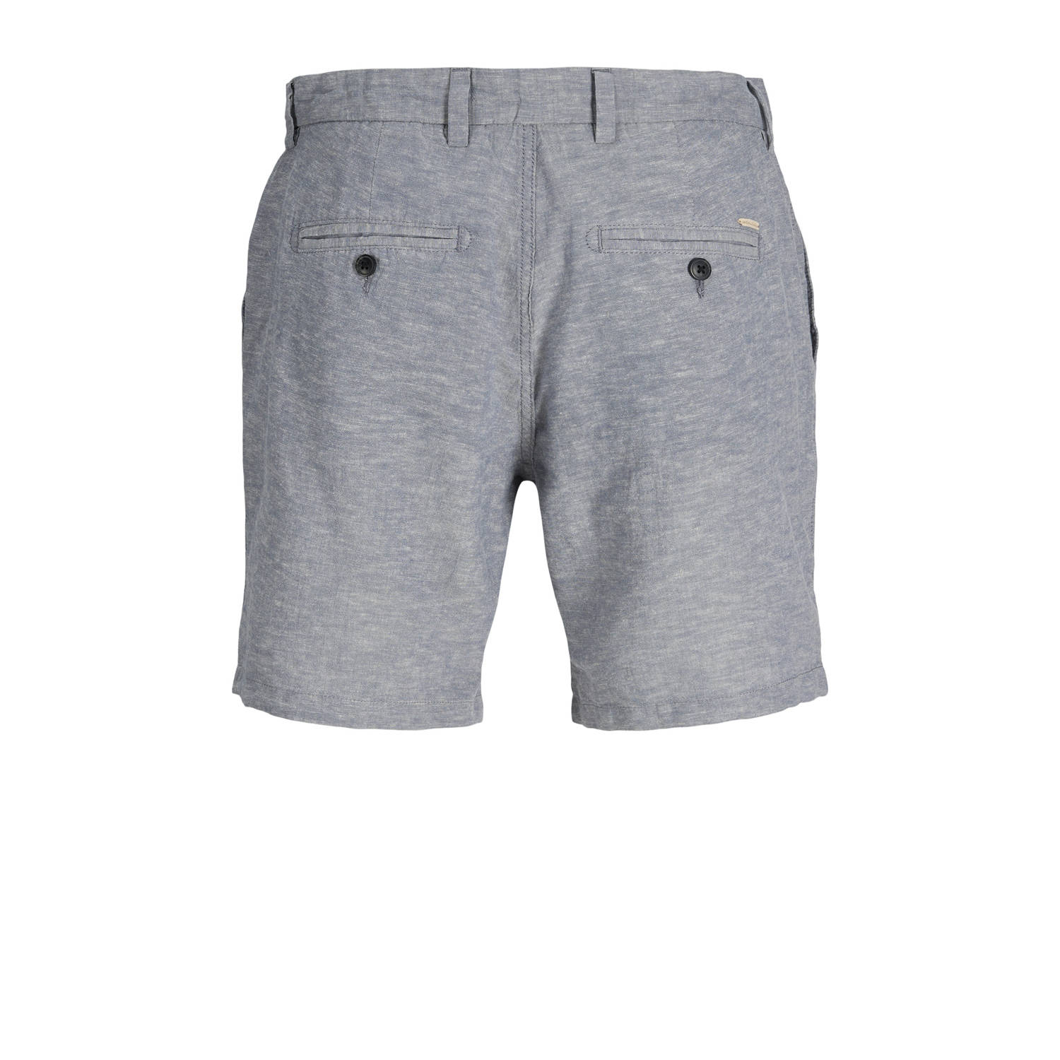 JACK & JONES PANTS STUDIO linnen regular chino short JPSTACE grijsblauw
