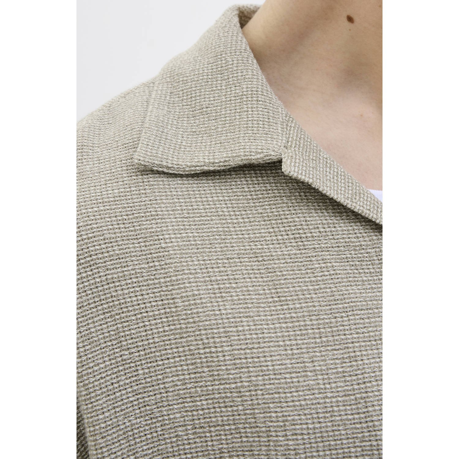 JACK & JONES ORIGINALS relaxed overhemd JORCOBA grijsgroen