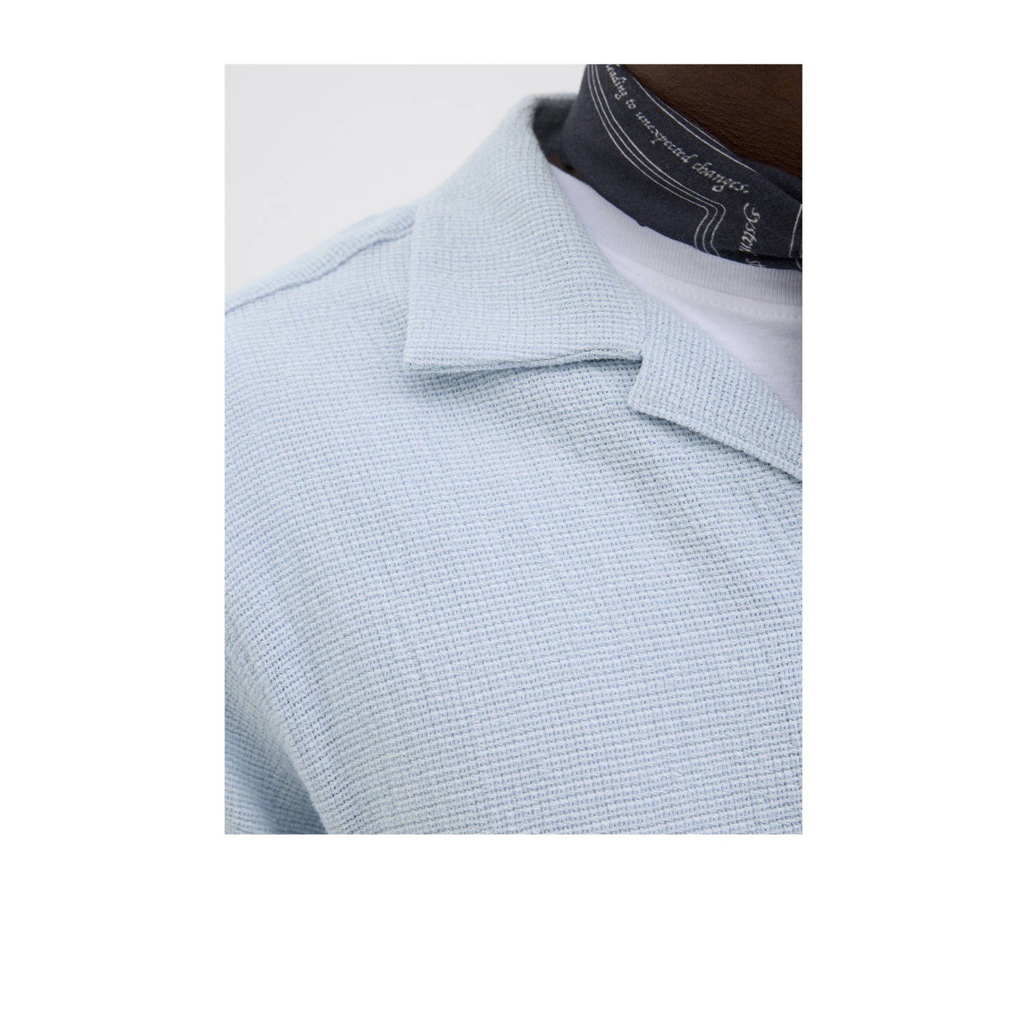JACK & JONES ORIGINALS relaxed overhemd JORCOBA lichtblauw