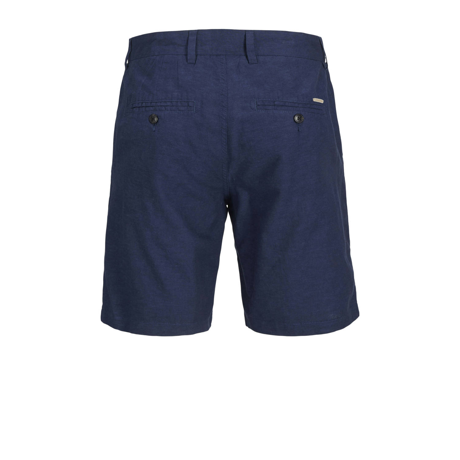 JACK & JONES PANTS STUDIO linnen regular chino short JPSTACE donkerblauw