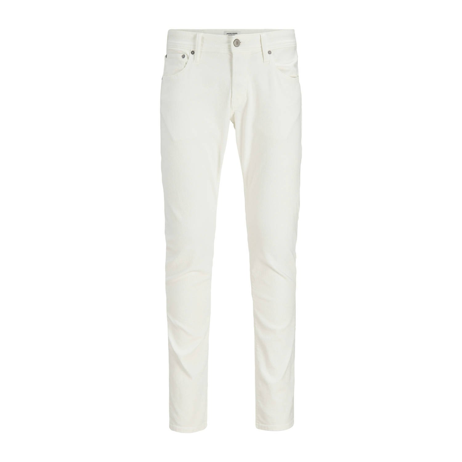 JACK & JONES JEANS INTELLIGENCE JJIGLENN JJORIGINAL slim fit jeans white denim