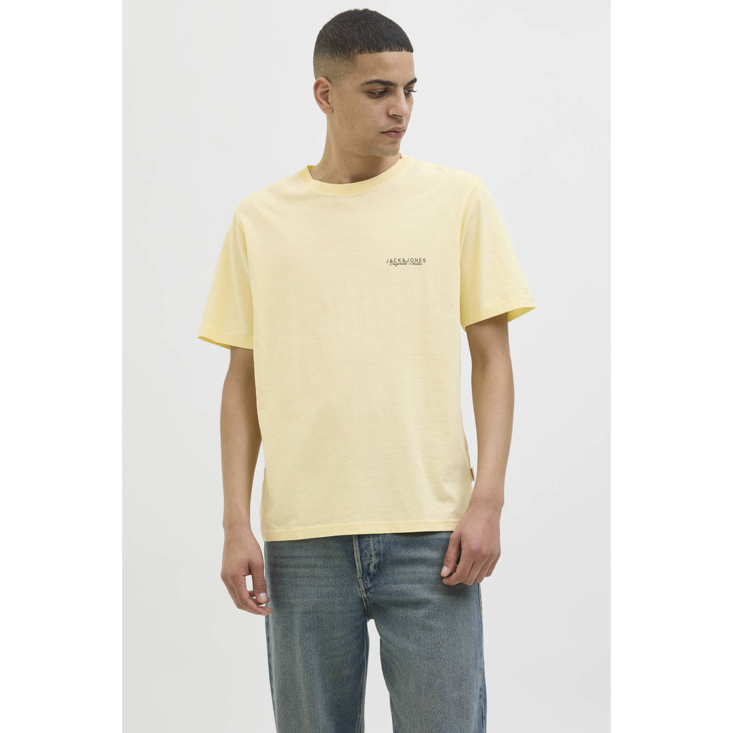 JACK & JONES ORIGINALS T-shirt lichtgeel