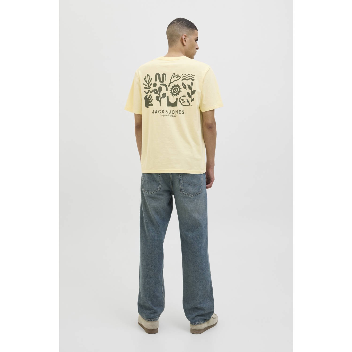 JACK & JONES ORIGINALS T-shirt lichtgeel