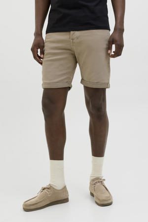 regular denim short JJIRICK JJICON lichtbruin