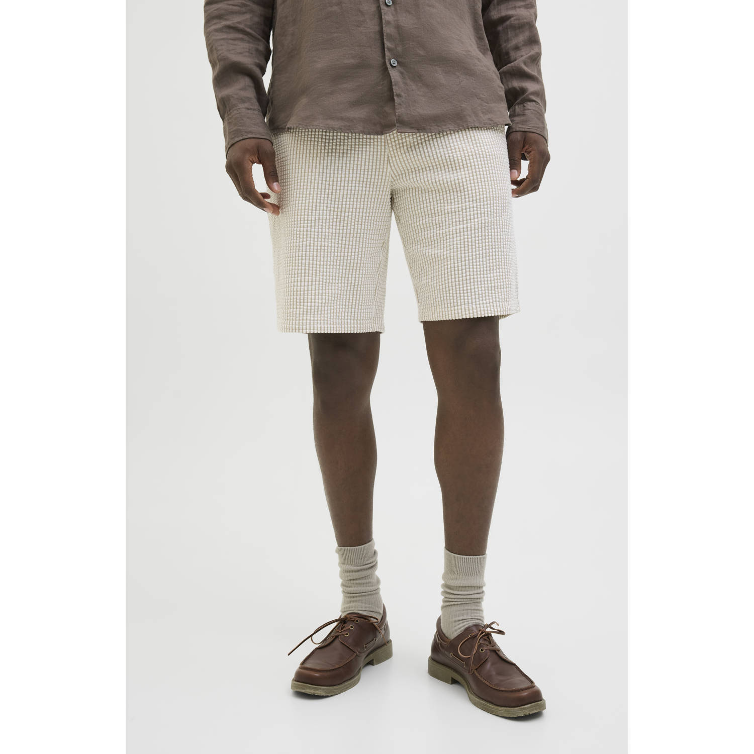 JACK & JONES PANTS STUDIO relaxed sweatshort beige
