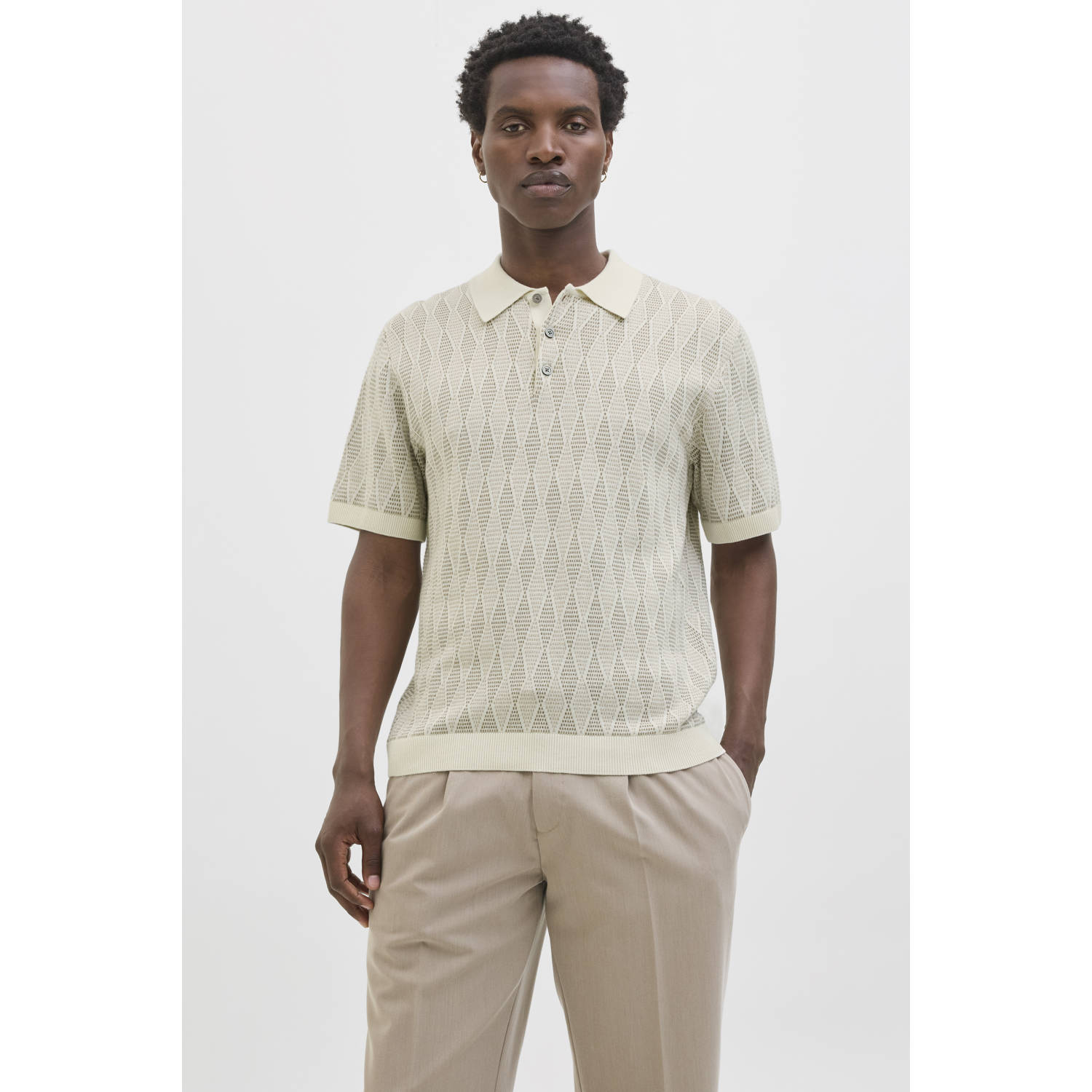 Jack & Jones Premium Regular fit poloshirt met structuurmotief model 'JUDE'
