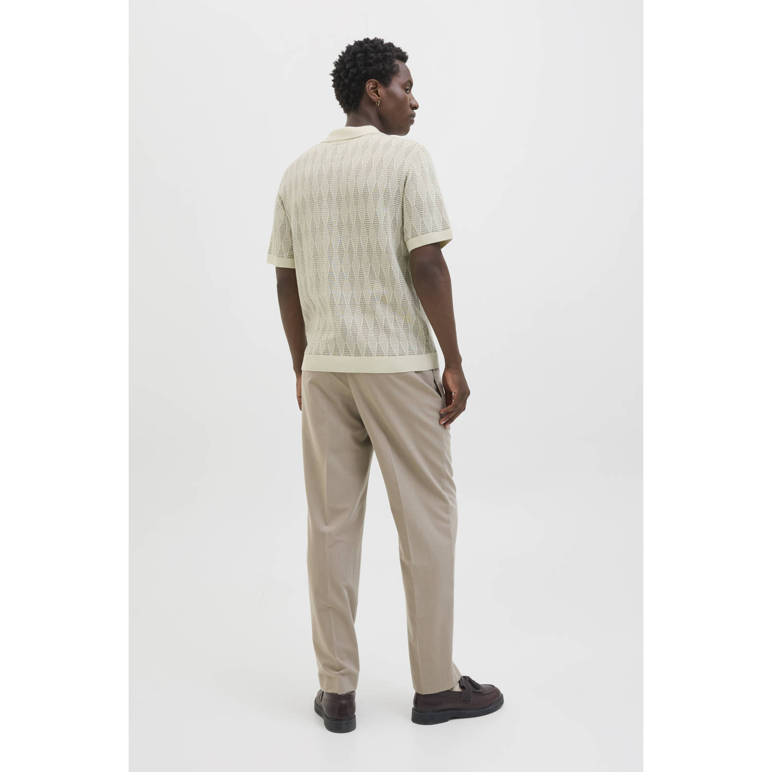 JACK & JONES PREMIUM relaxed polo ecru