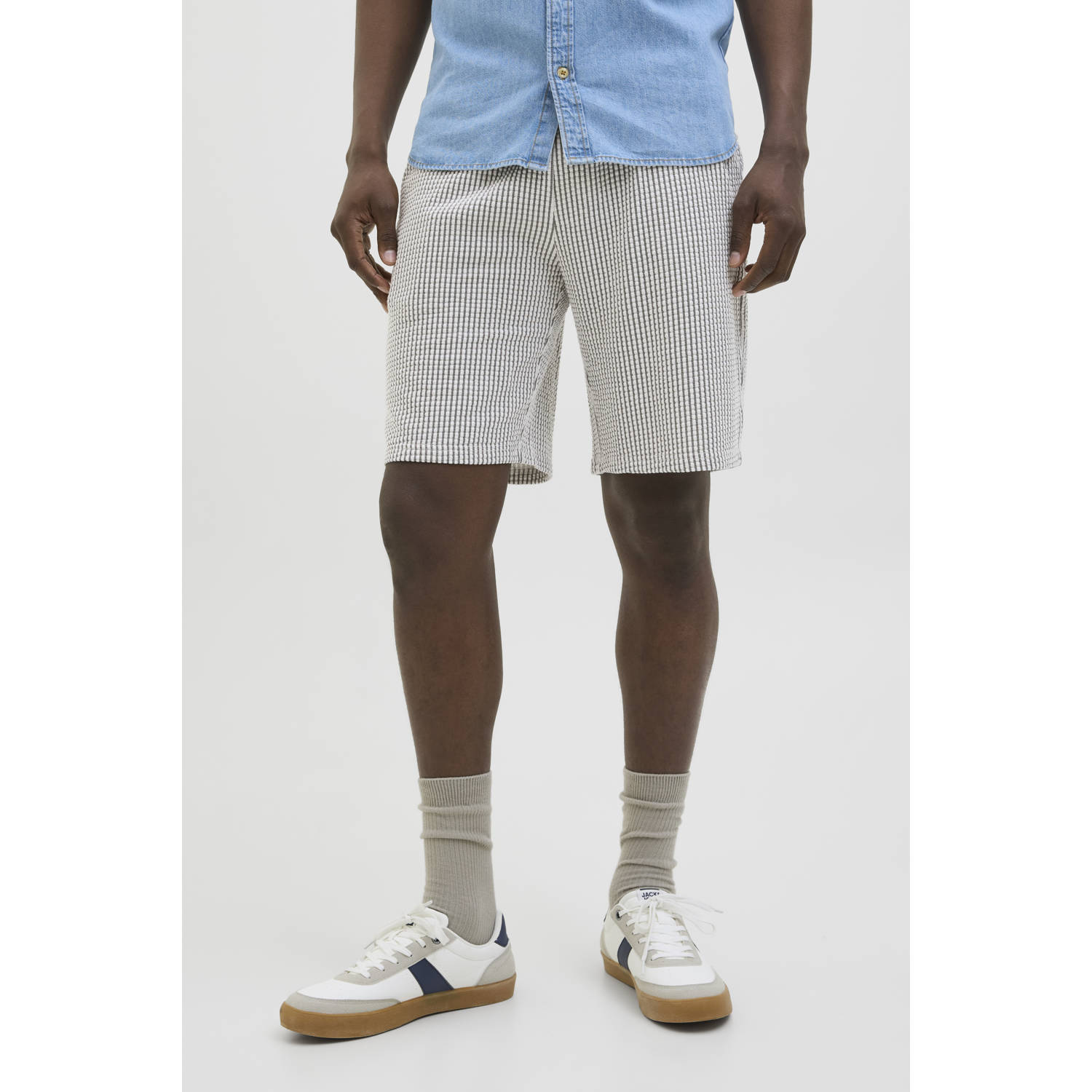 JACK & JONES PANTS STUDIO relaxed sweatshort donkerblauw
