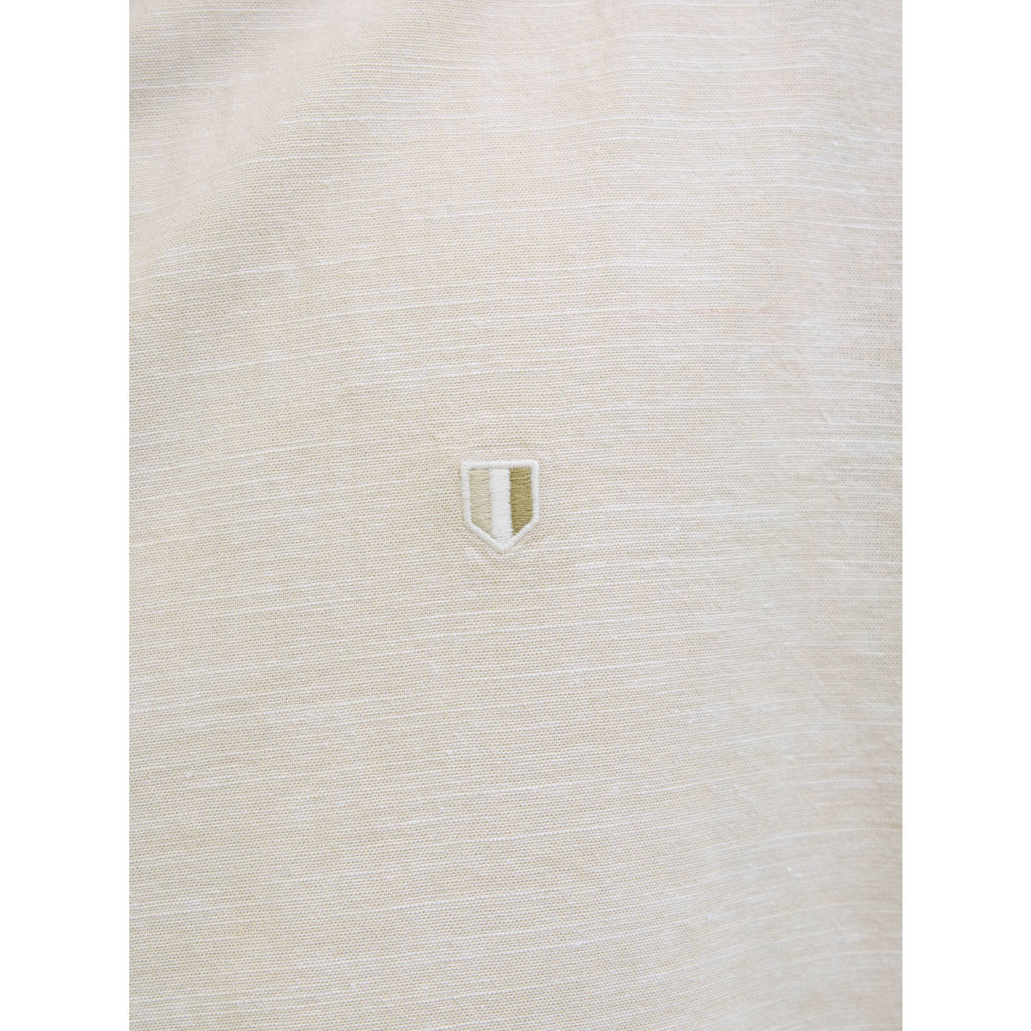 JACK & JONES PREMIUM linnen casual overhemd ecru