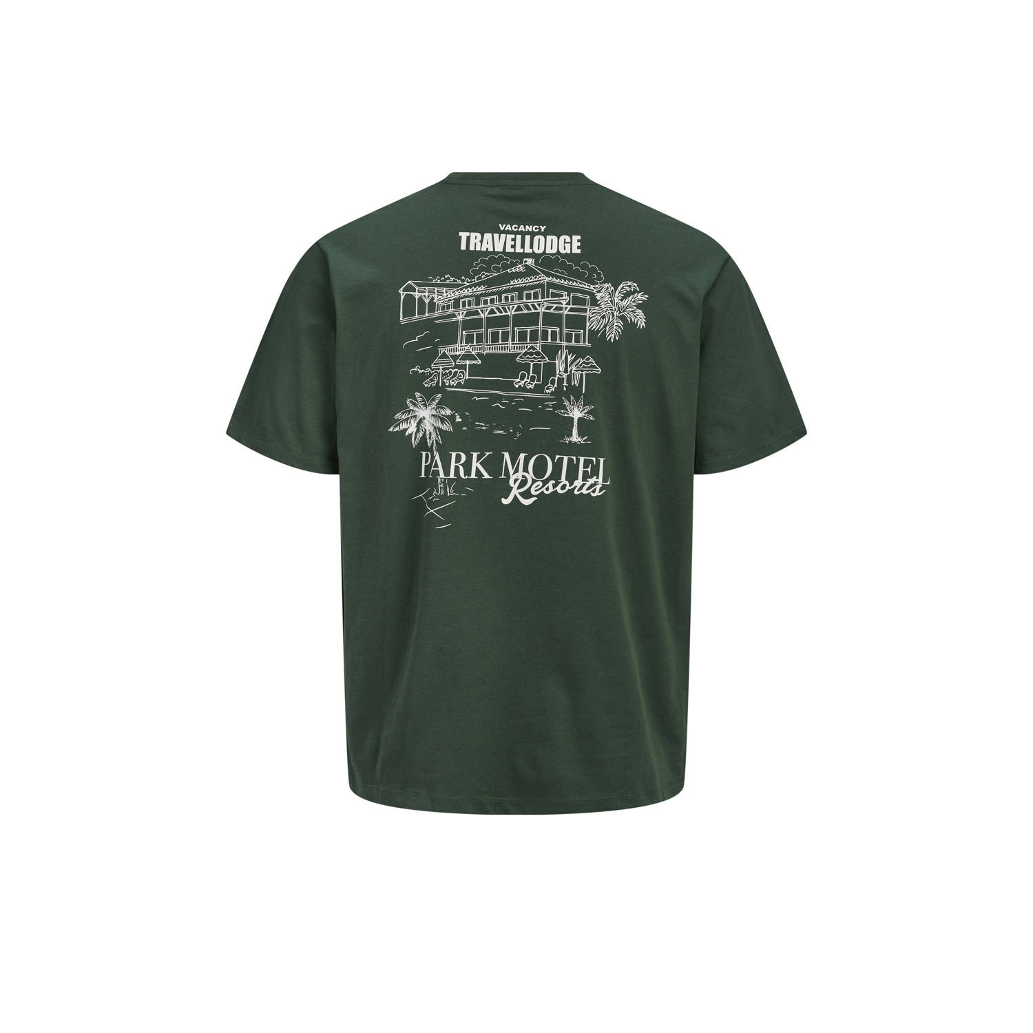 JACK & JONES ORIGINALS T-shirt donkergroen