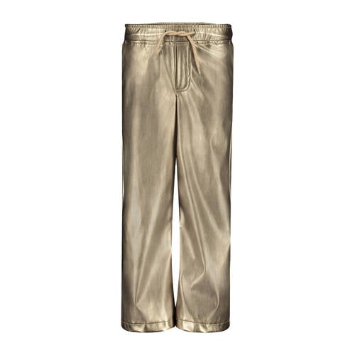 LEVV Little imitatieleren regular casual broek goud afbeelding