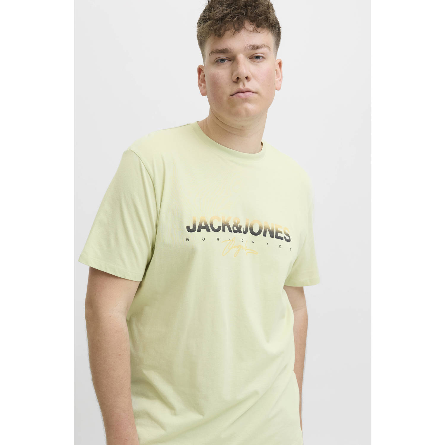 JACK & JONES PLUS SIZE T-shirt lichtgeel