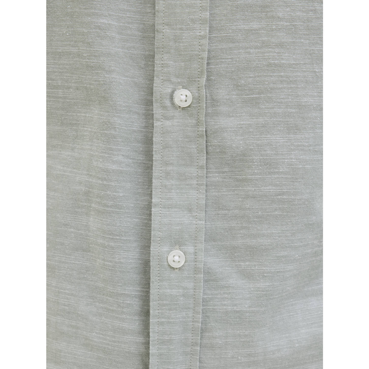 JACK & JONES PLUS SIZE linnen casual overhemd groen