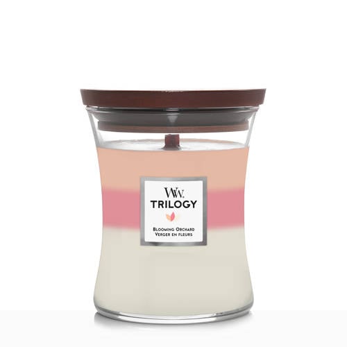 WoodWick geurkaars Trilogy Blooming Orchard Medium afbeelding