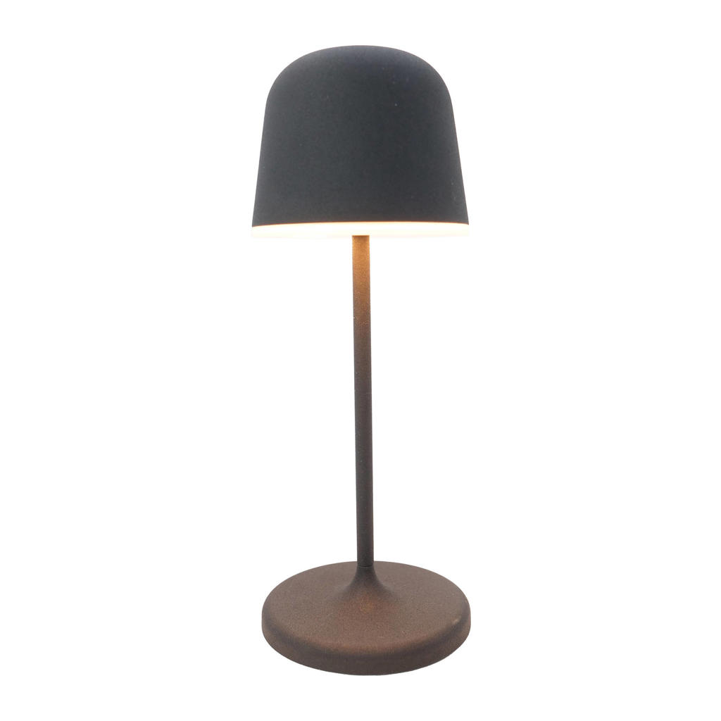 EGLO Mannera-S Tafellamp - Priklamp - Draadloos - 20 cm - Zwart/Wit - Oplaadbaar - Dimbaar - Binnen en Buiten