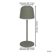 thumbnail: EGLO Tafellamp Mannera S Draadloos (20cm)