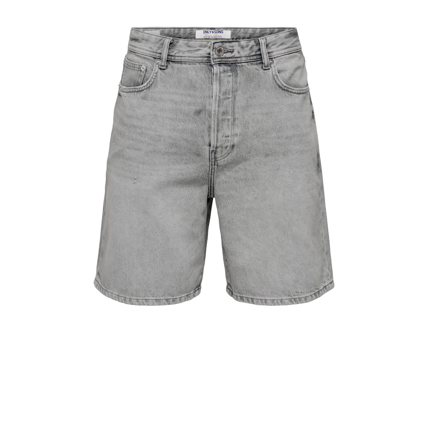 ONLY & SONS denim loose short ONSFADE grijs