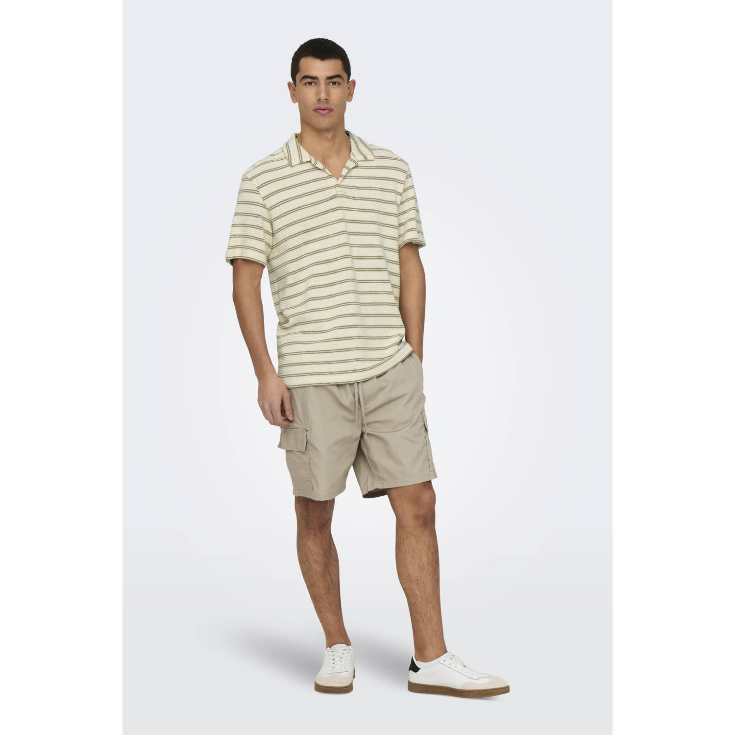 ONLY & SONS regular cargo short beige