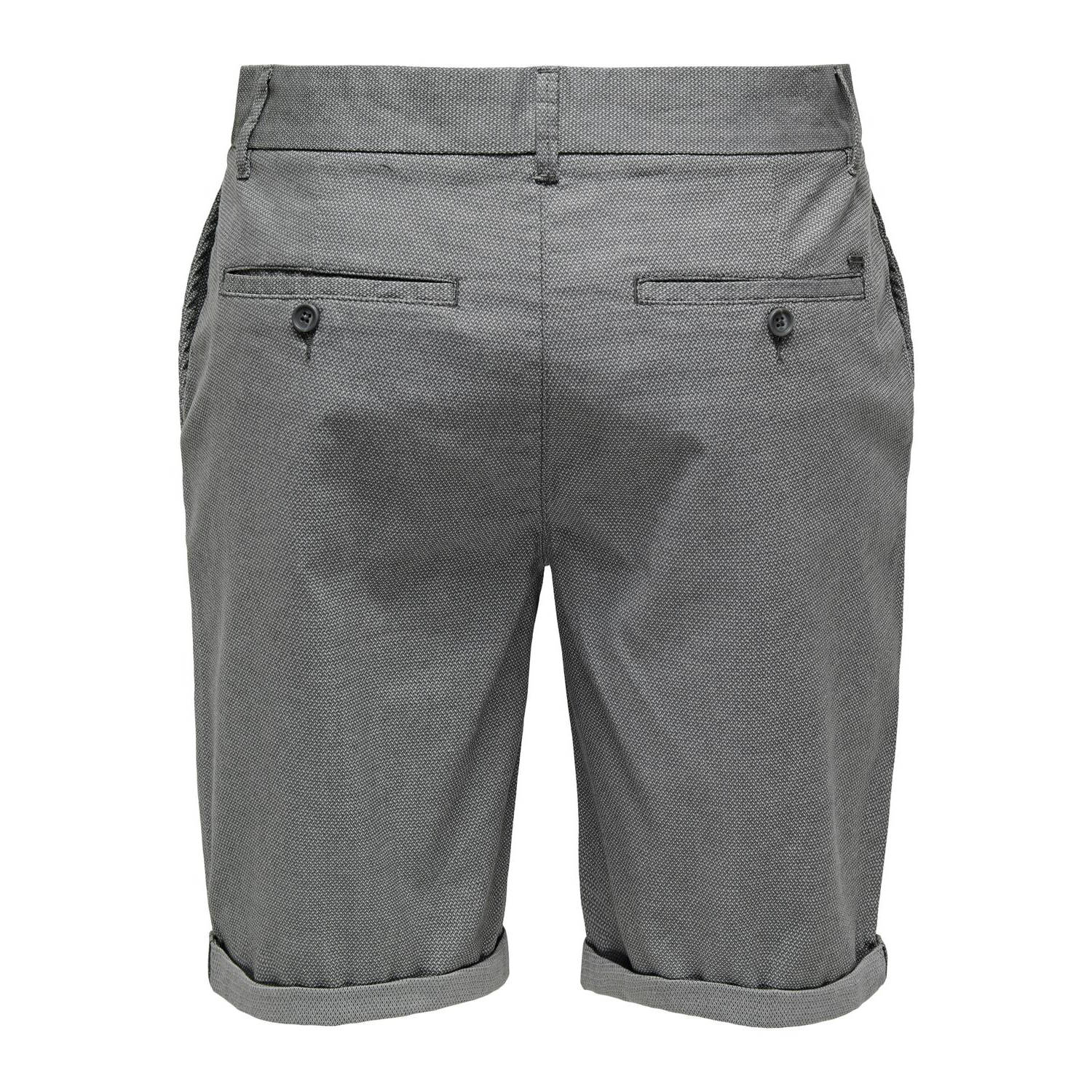 ONLY & SONS regular chino short grijs