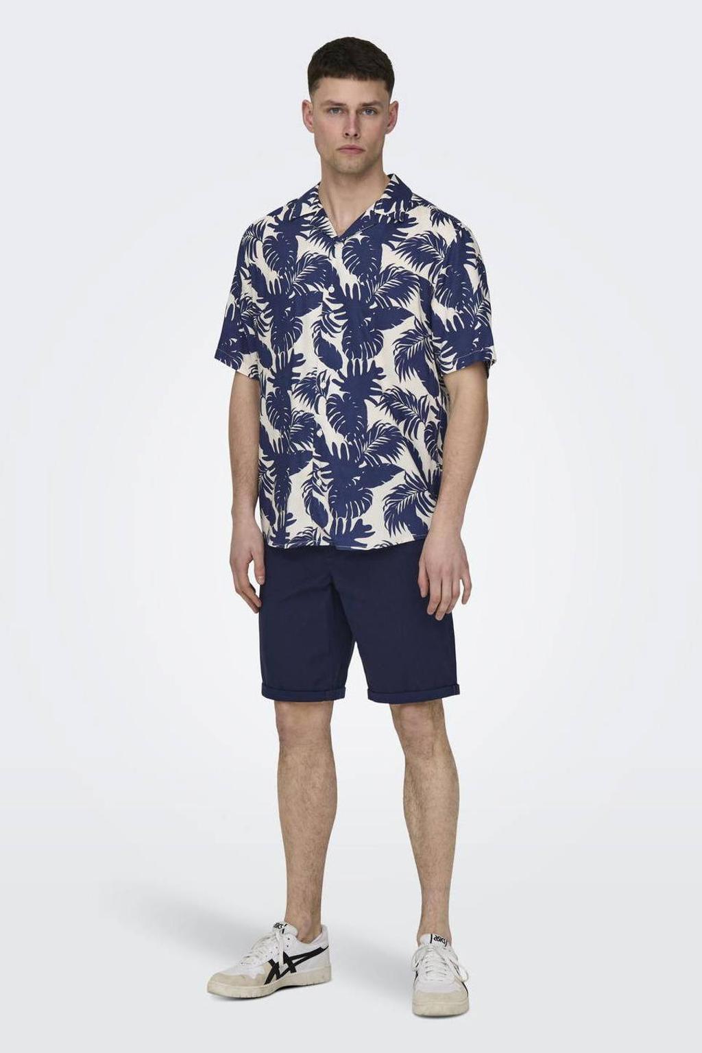ONLY & SONS regular chino short blauw