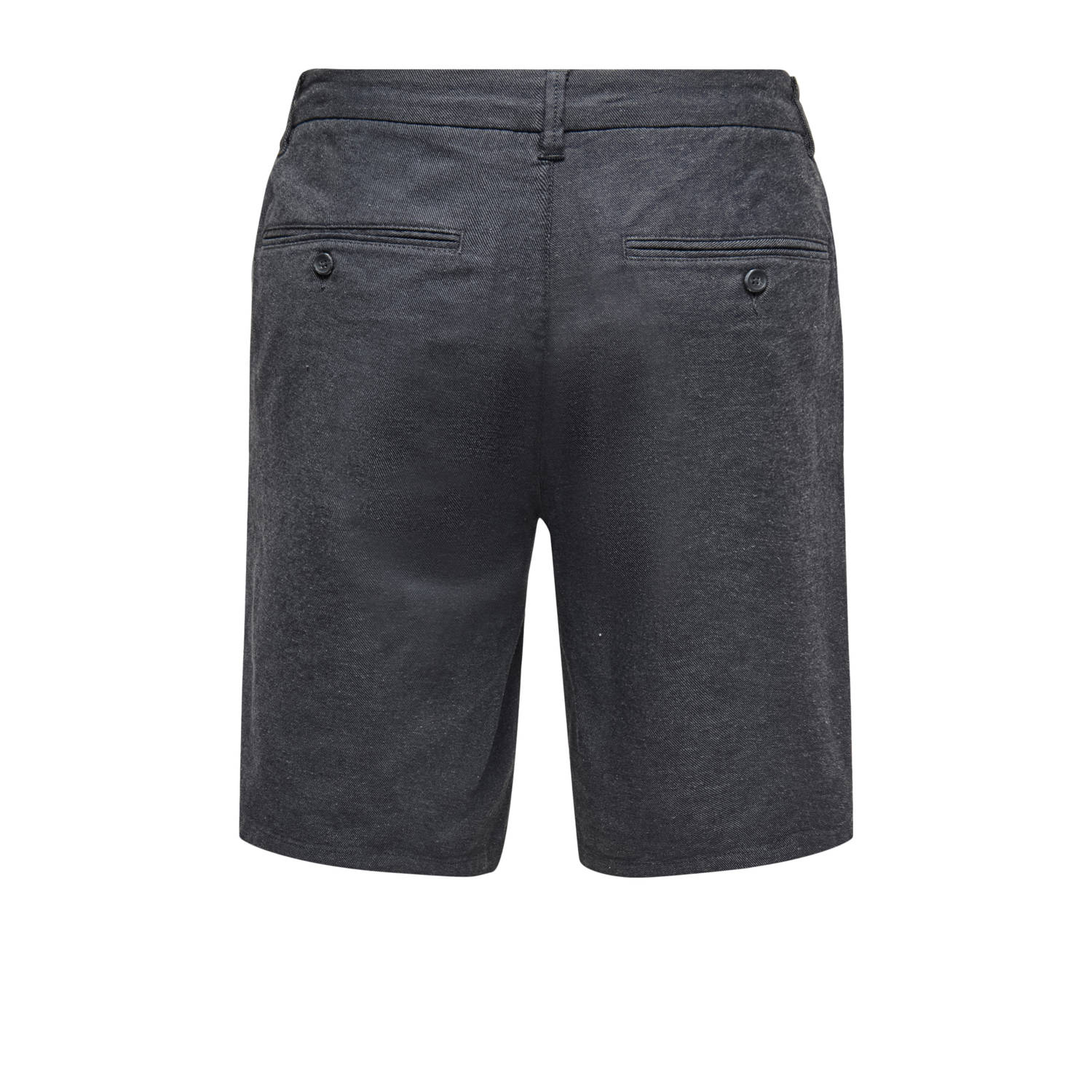 ONLY & SONS linnen regular chino short ONSMARK zwart