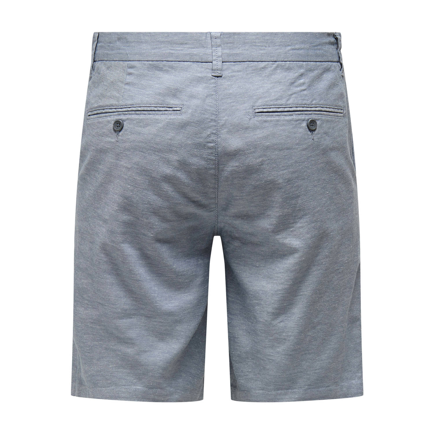 ONLY & SONS linnen regular chino short ONSMARK blauw