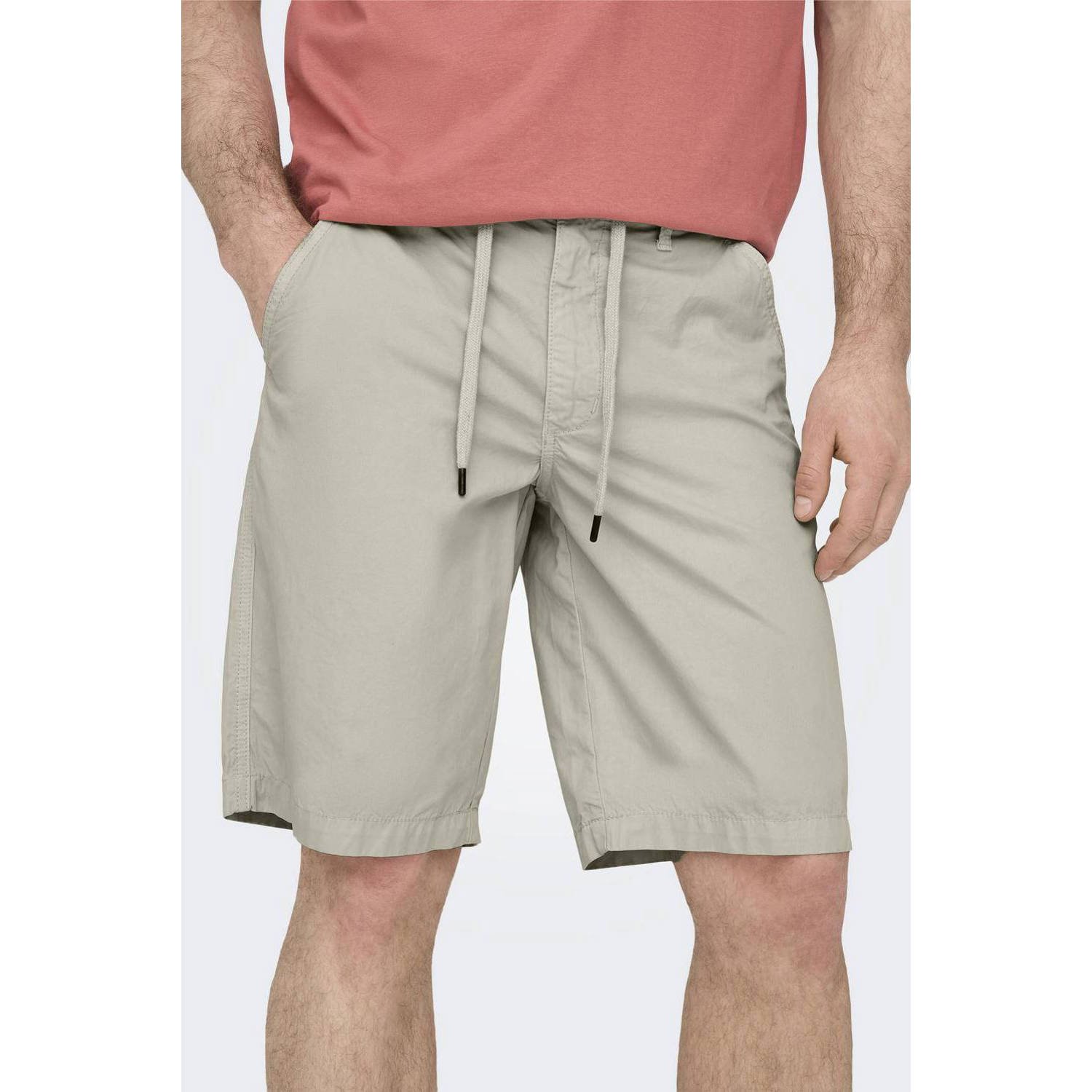 ONLY & SONS regular casual short ecru
