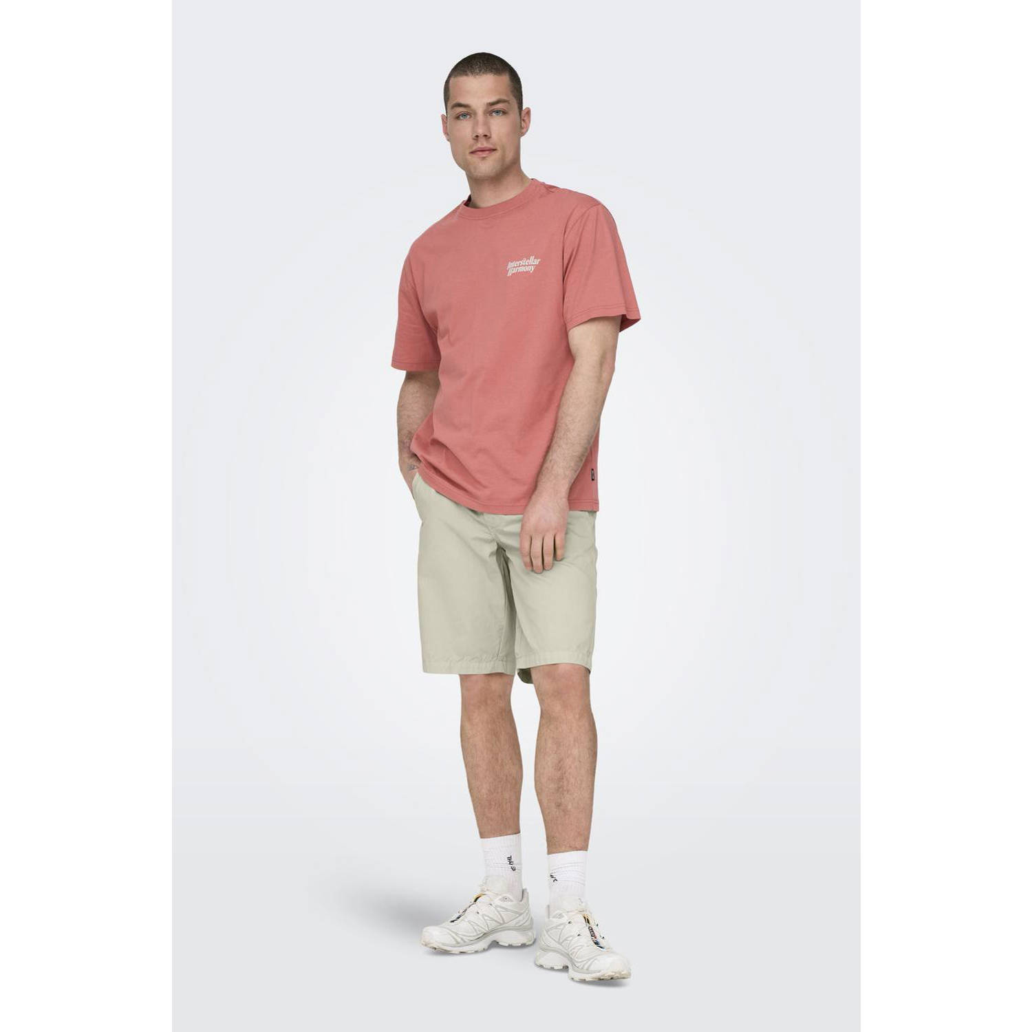 ONLY & SONS regular casual short ecru