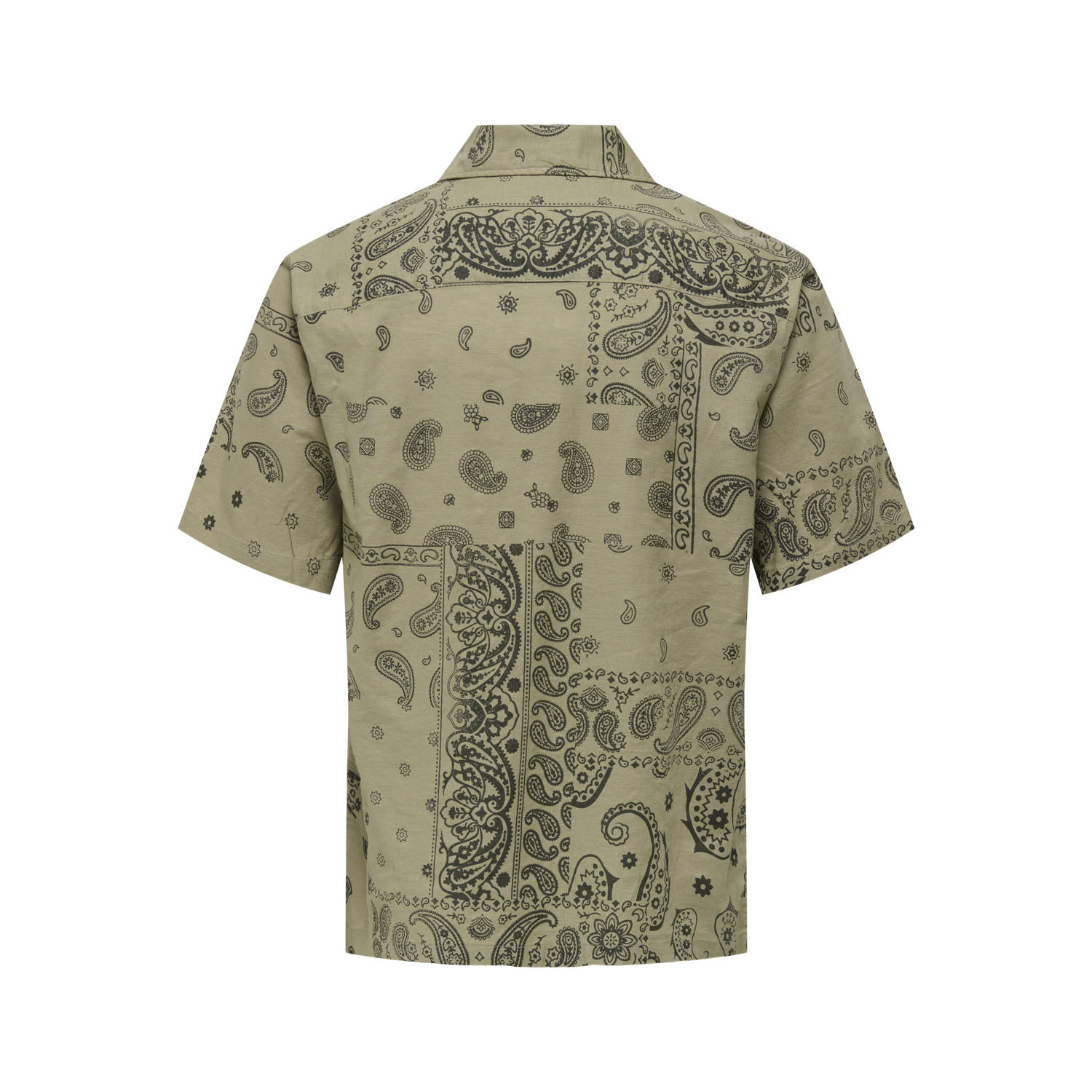ONLY & SONS linnen casual overhemd groen