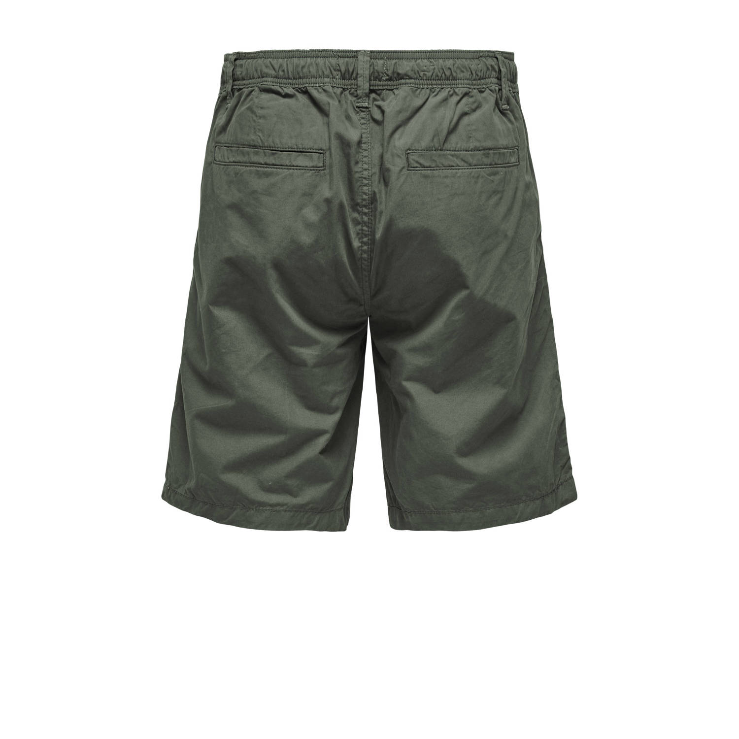ONLY & SONS regular casual short donkergroen