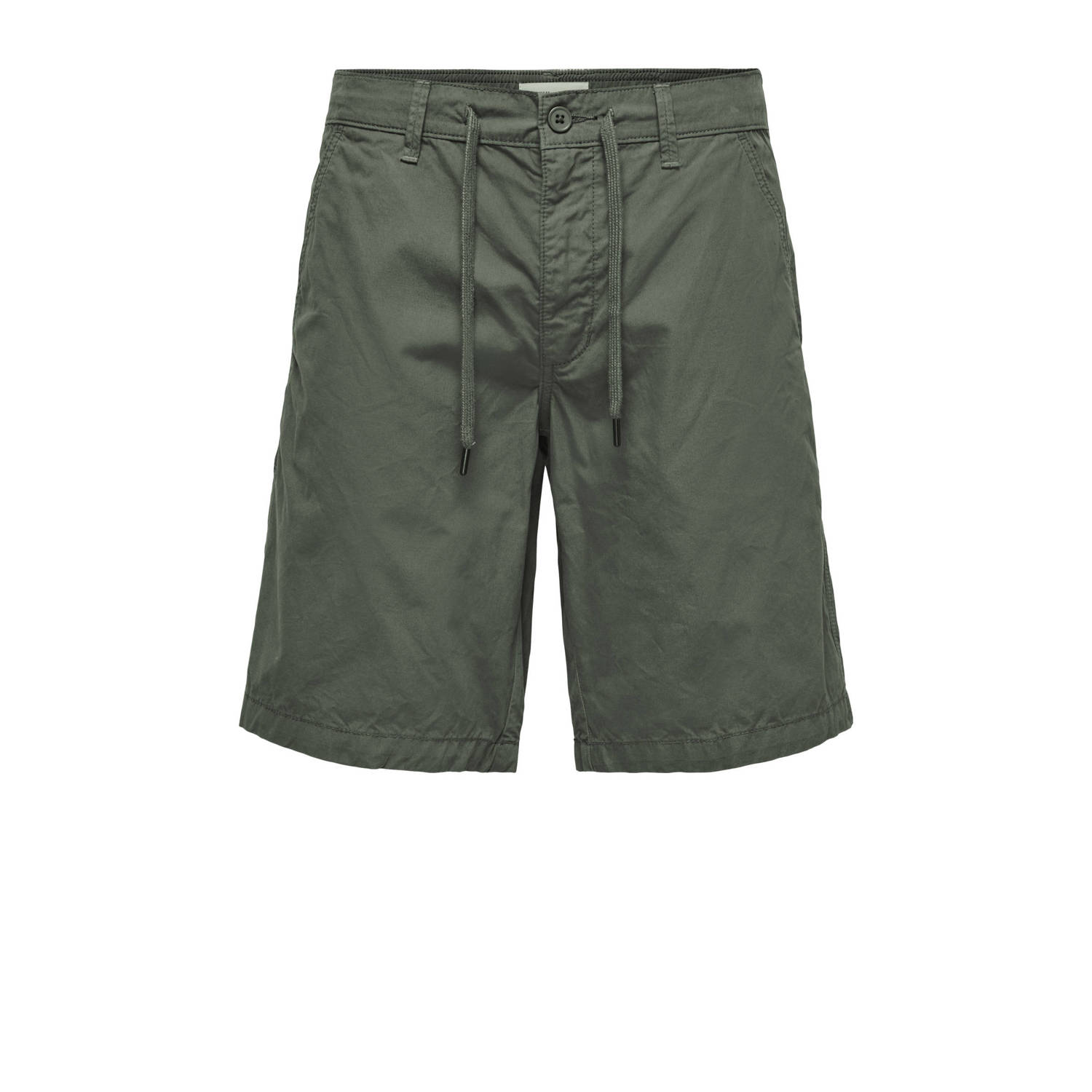 ONLY & SONS regular casual short donkergroen