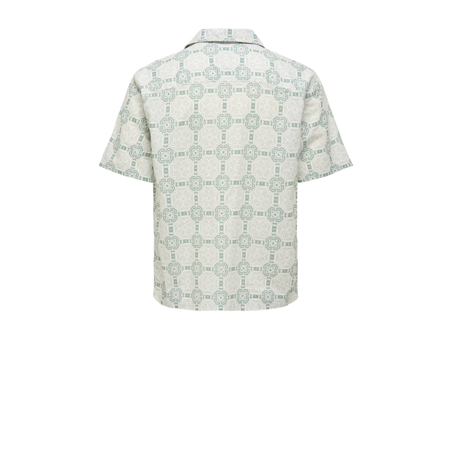 ONLY & SONS linnen casual overhemd grijsgroen