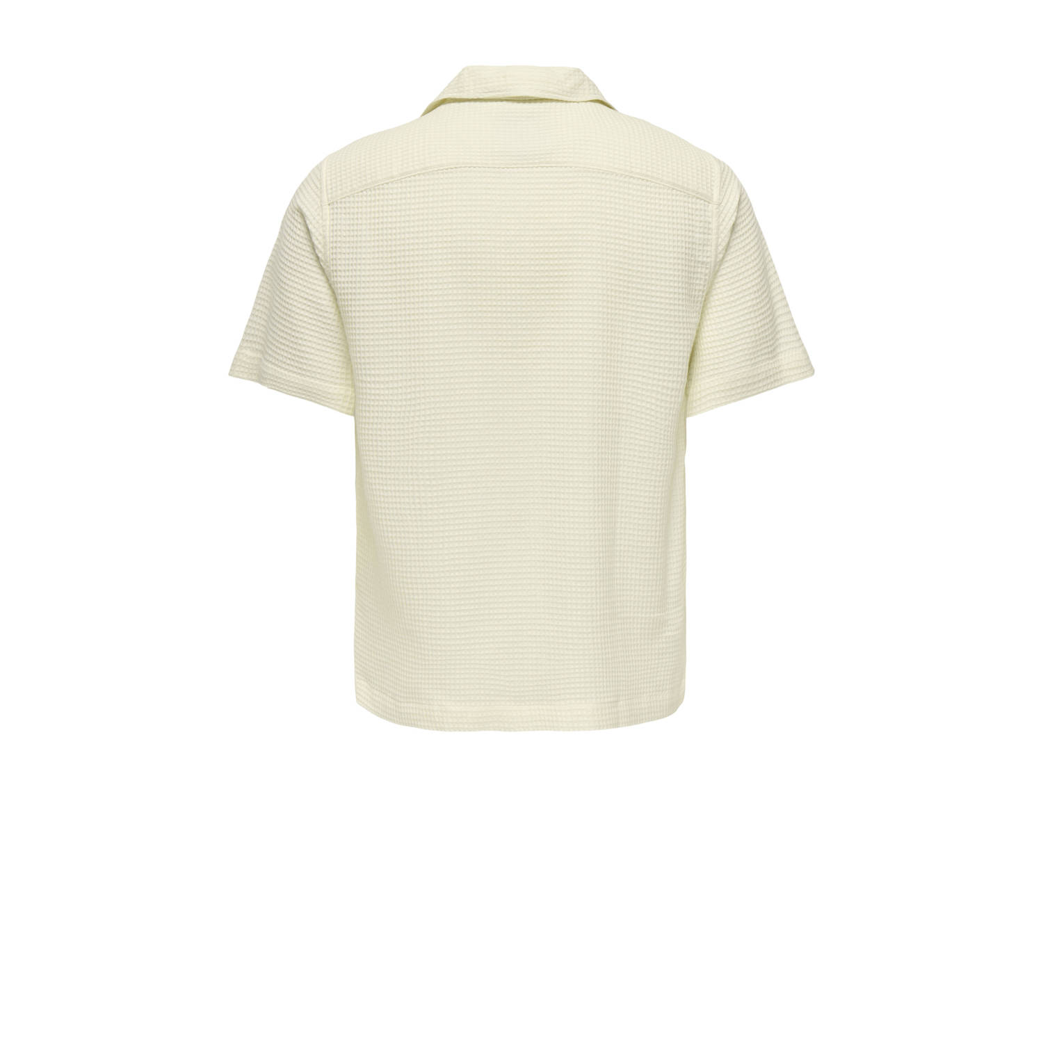 ONLY & SONS casual overhemd met textuur ecru