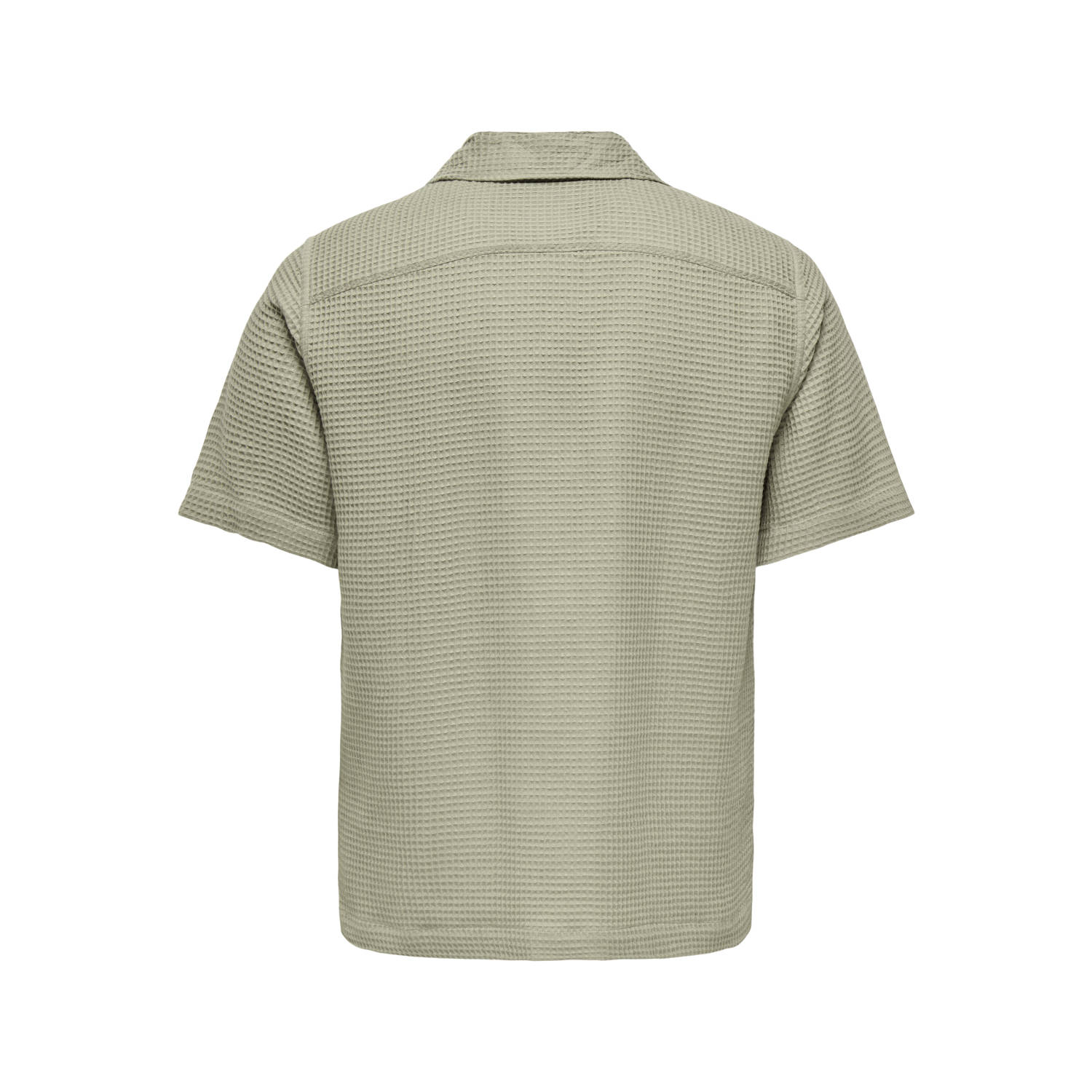 ONLY & SONS casual overhemd met textuur groen