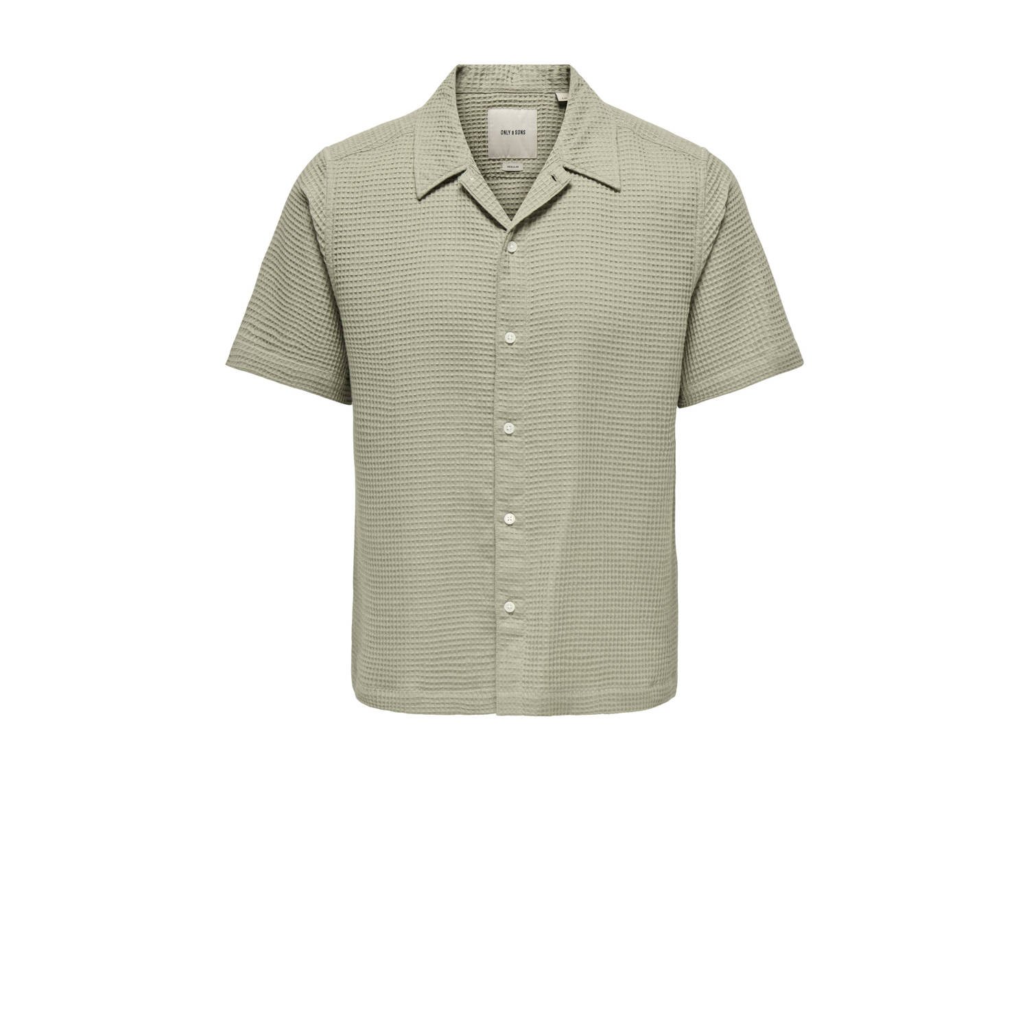 Only & Sons Regular fit vrijetijdsoverhemd van puur katoen