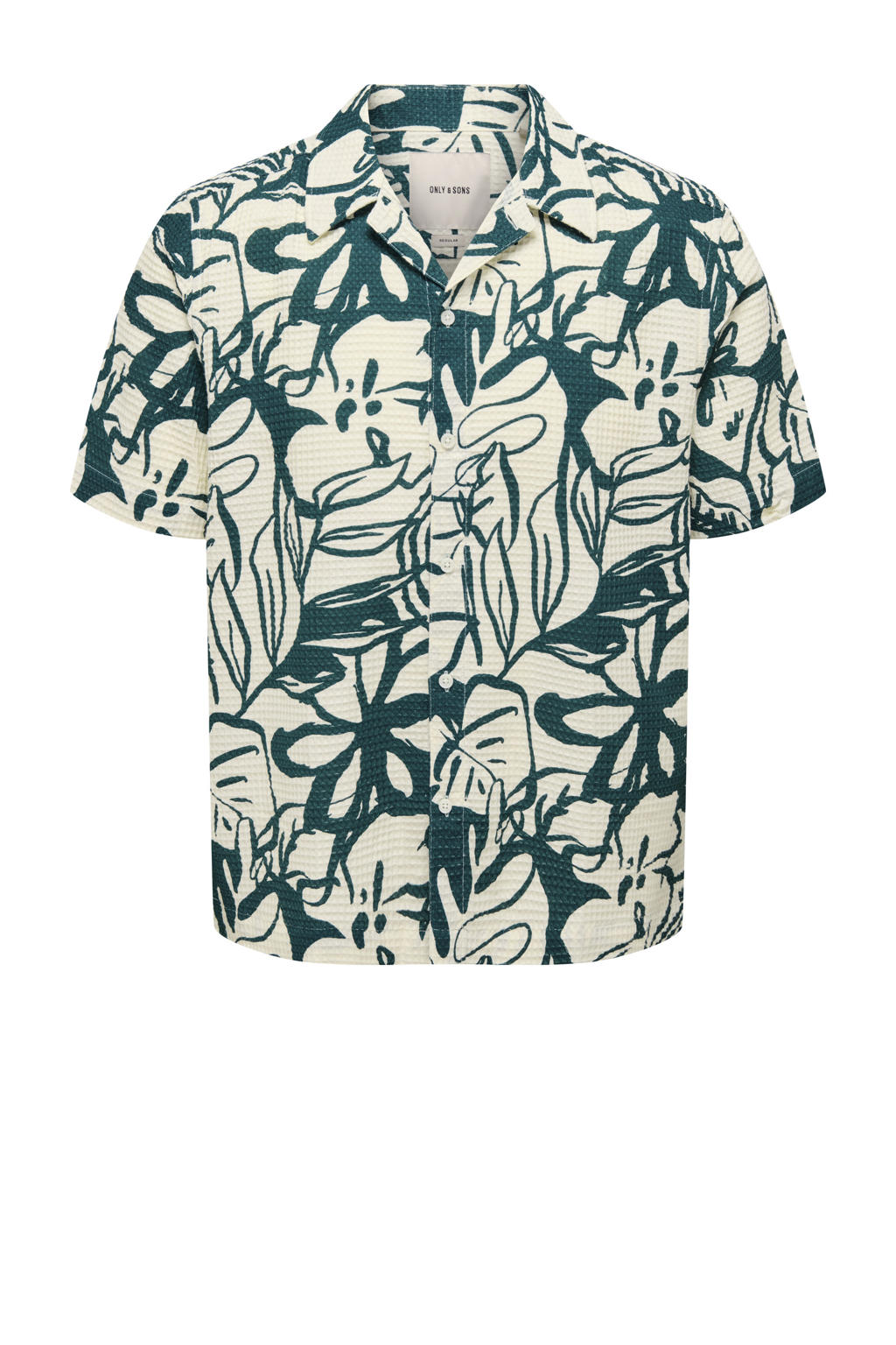 Kerst Overhemd - Blauw met Kerstprint