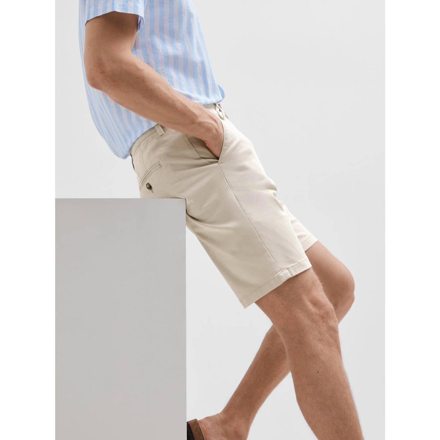 SELECTED HOMME slim bermuda short beige
