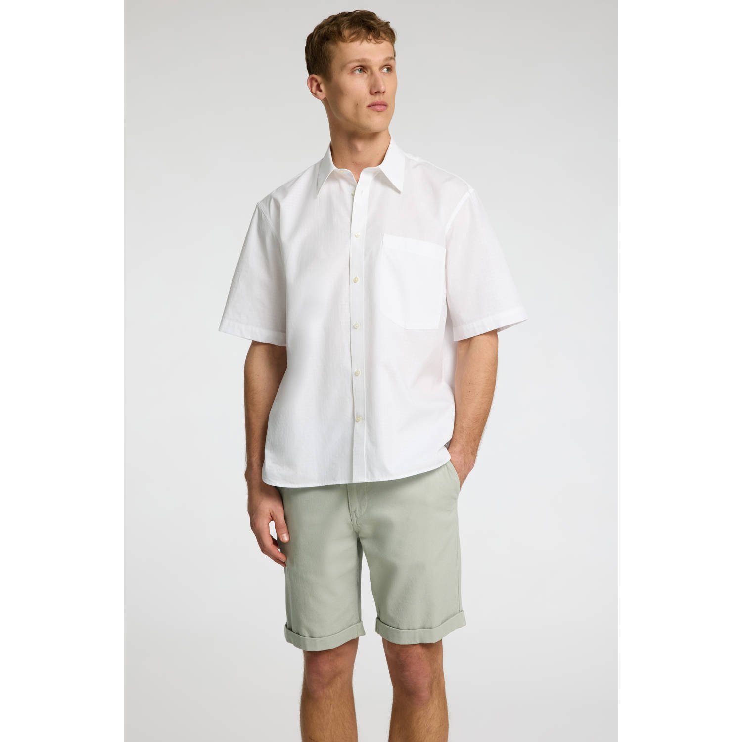 SELECTED HOMME slim chino short SLHSLIM-LUTON lichtgroen