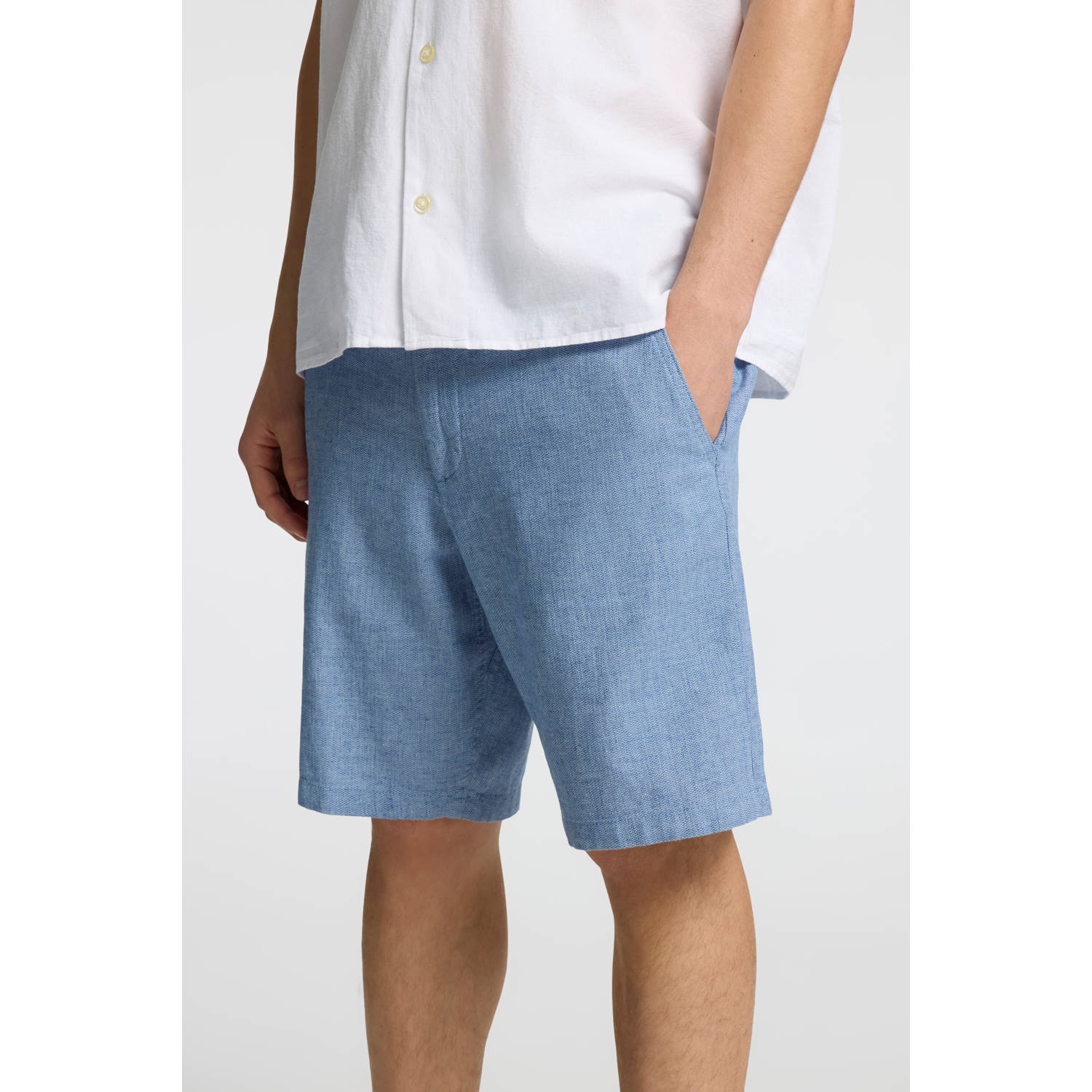 Selected Homme Korte regular fit broek met achterzakken