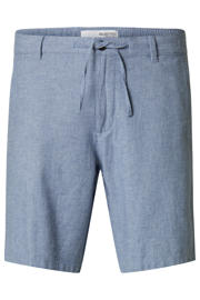 thumbnail: Selected linnen regular chino short blauw