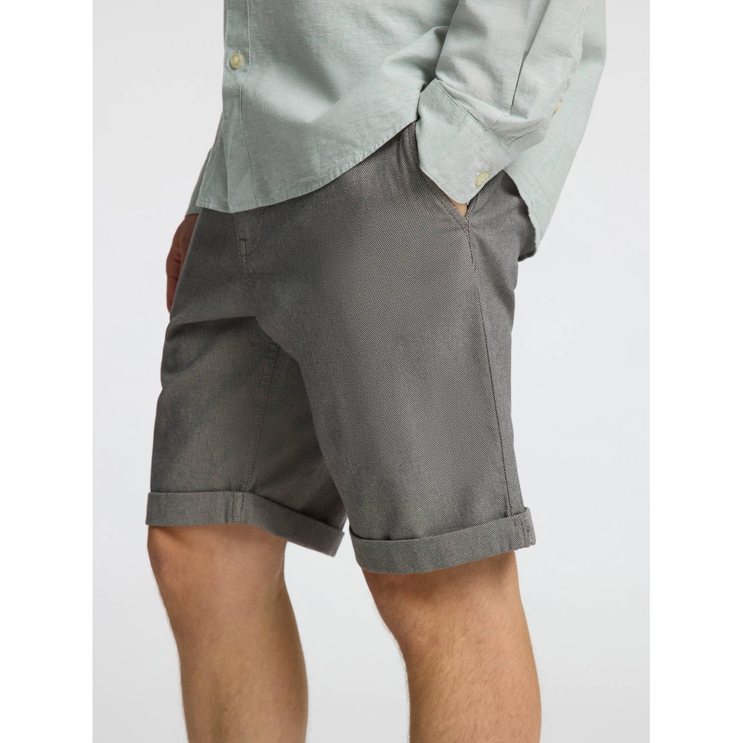 SELECTED HOMME slim chino short SLHSLIM-LUTON grijs