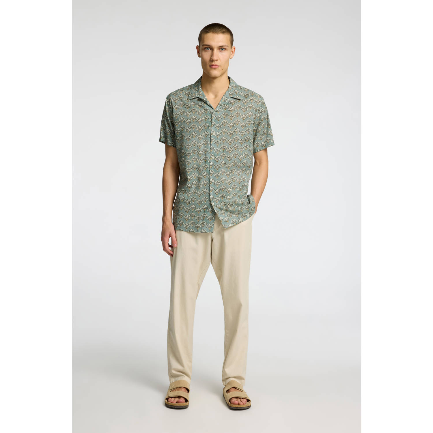 SELECTED HOMME casual overhemd groen