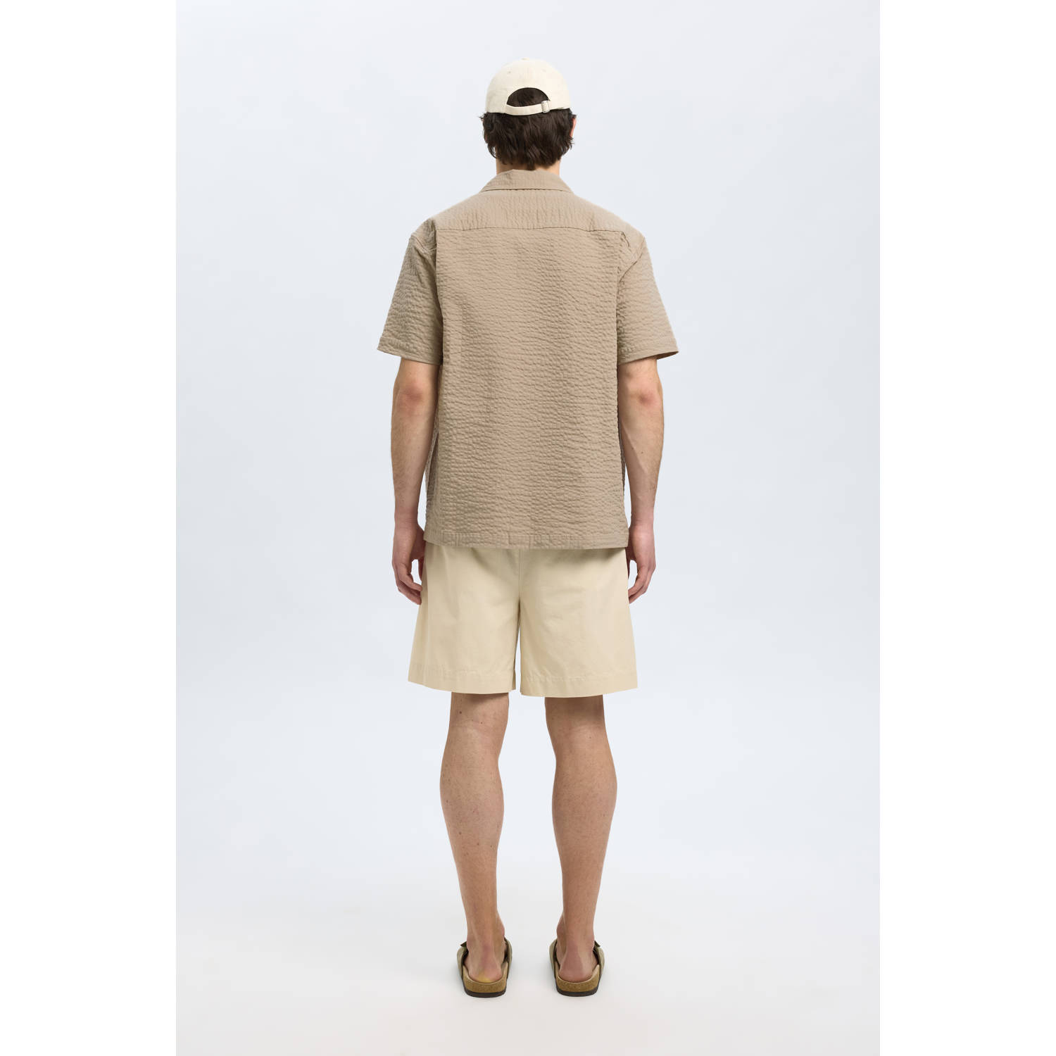 SELECTED HOMME relaxed overhemd SLHRELAXED-ACE lichtbruin
