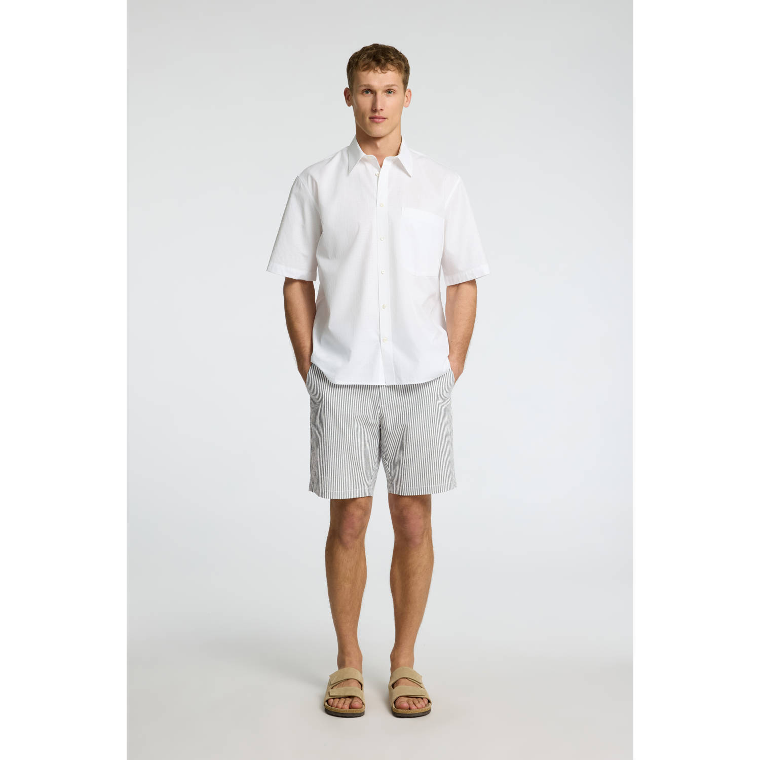 SELECTED HOMME regular chino short donkerblauw