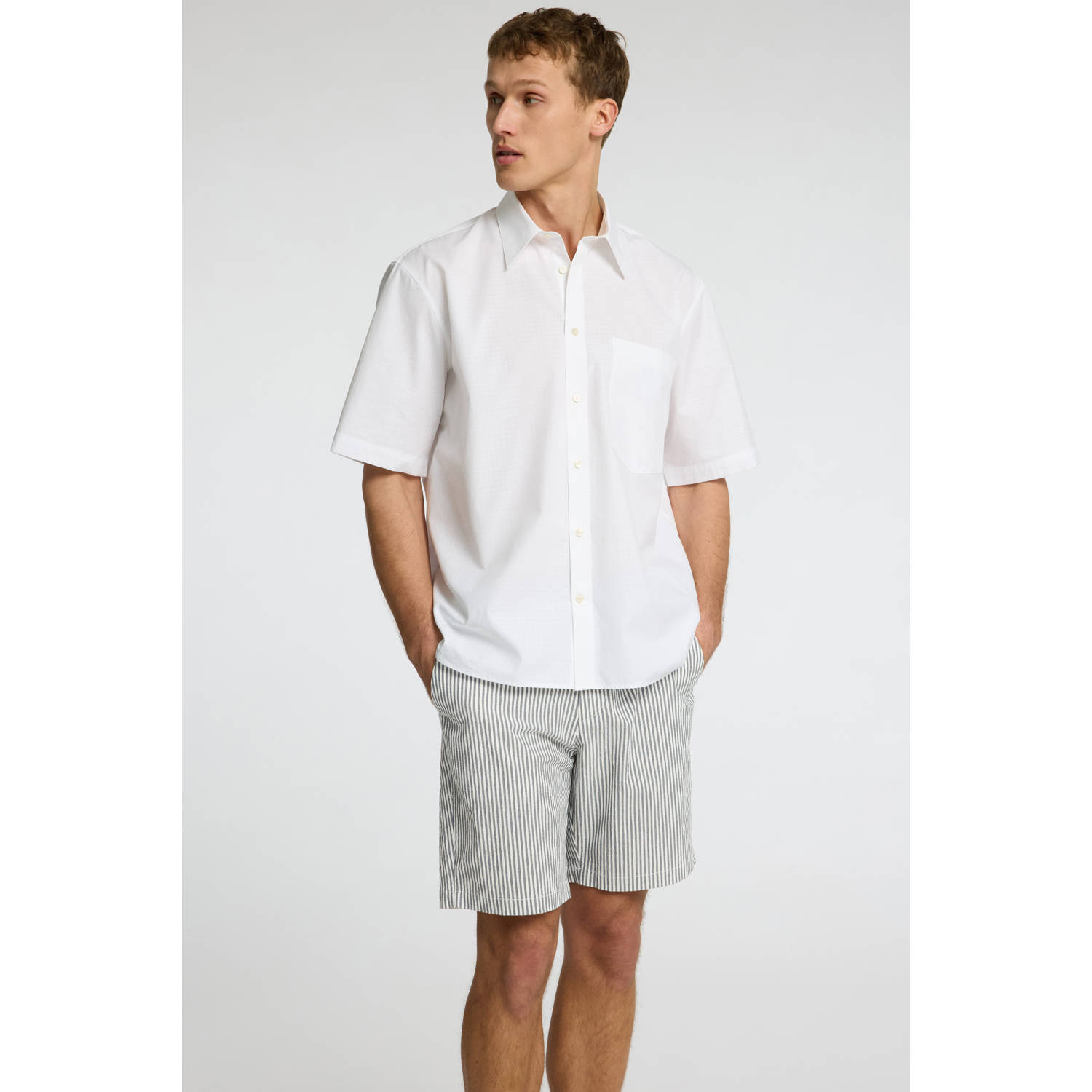 SELECTED HOMME regular chino short donkerblauw
