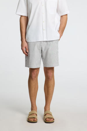 regular chino short SLHREGULAR-KARL donkerblauw