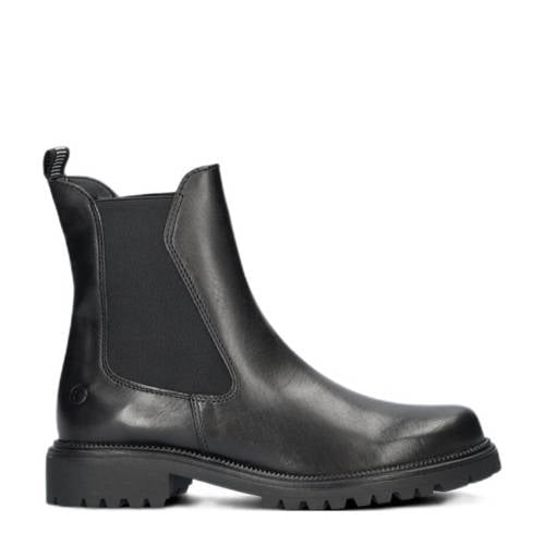 Tamaris leren chelsea boots zwart afbeelding