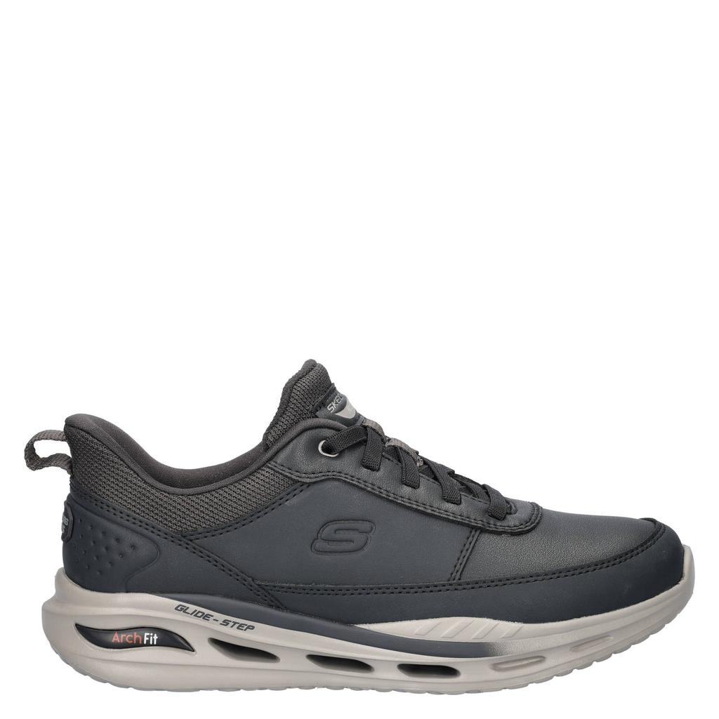 Zwarte heren Skechers Hands Free Slip-Ins Glide Step Pro sneakers van leer en imitatieleer met elastische veters
