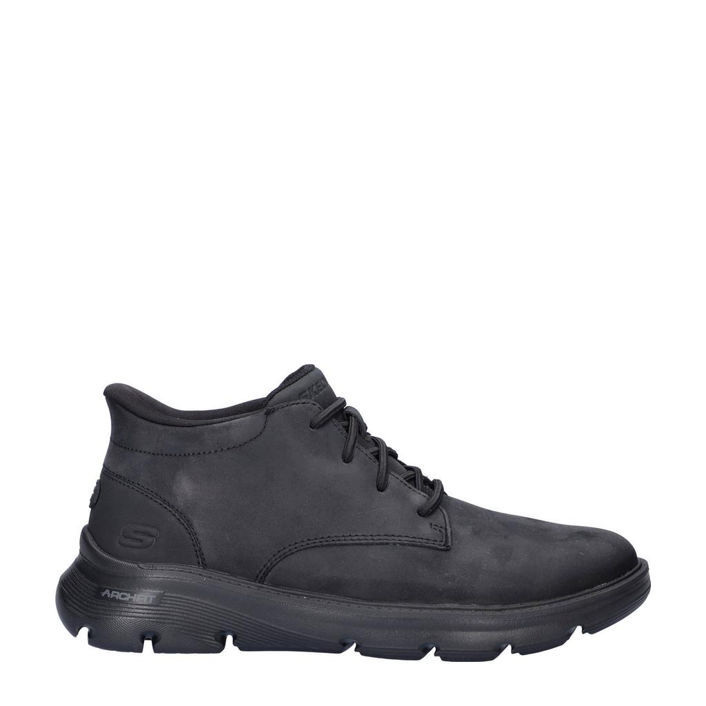Zwarte heren Skechers Hands Free Slip-Ins Arch FIt Garza nubuck sneakers met veters