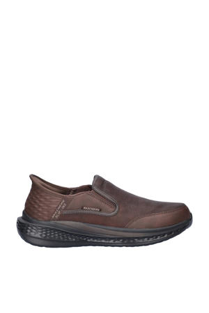 Slade leren slip-on sneakers bruin